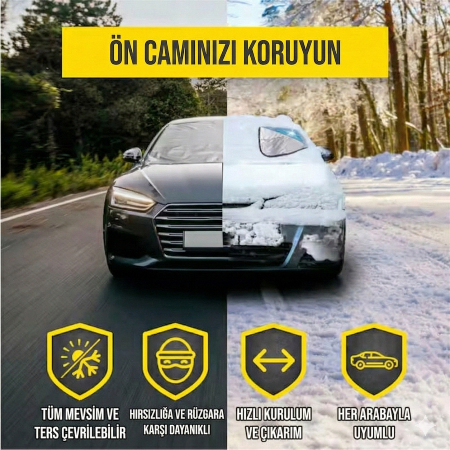 CarGuard™ 360 Termal Ön Cam Kalkanı